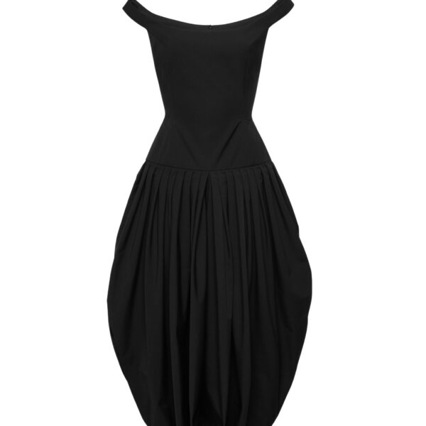 Magda Butrym Long off-shoulder draped dress in black