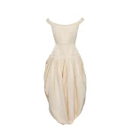 Magda Butrym Long off-shoulder draped dress in cream