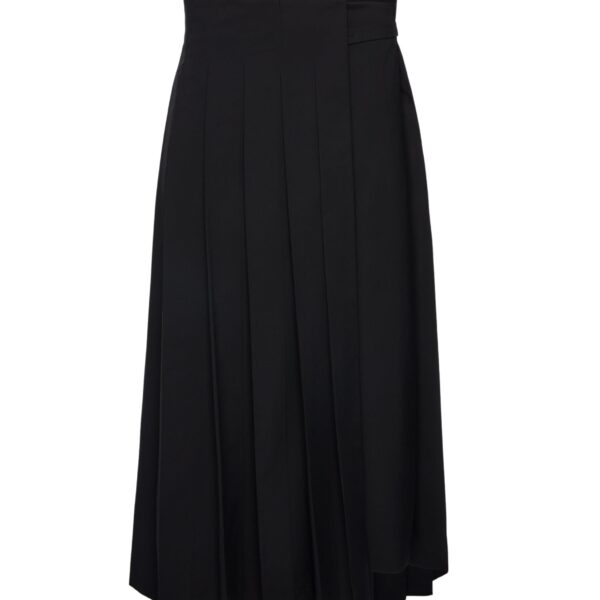 Magda Butrym Long pleated wrap skirt in black