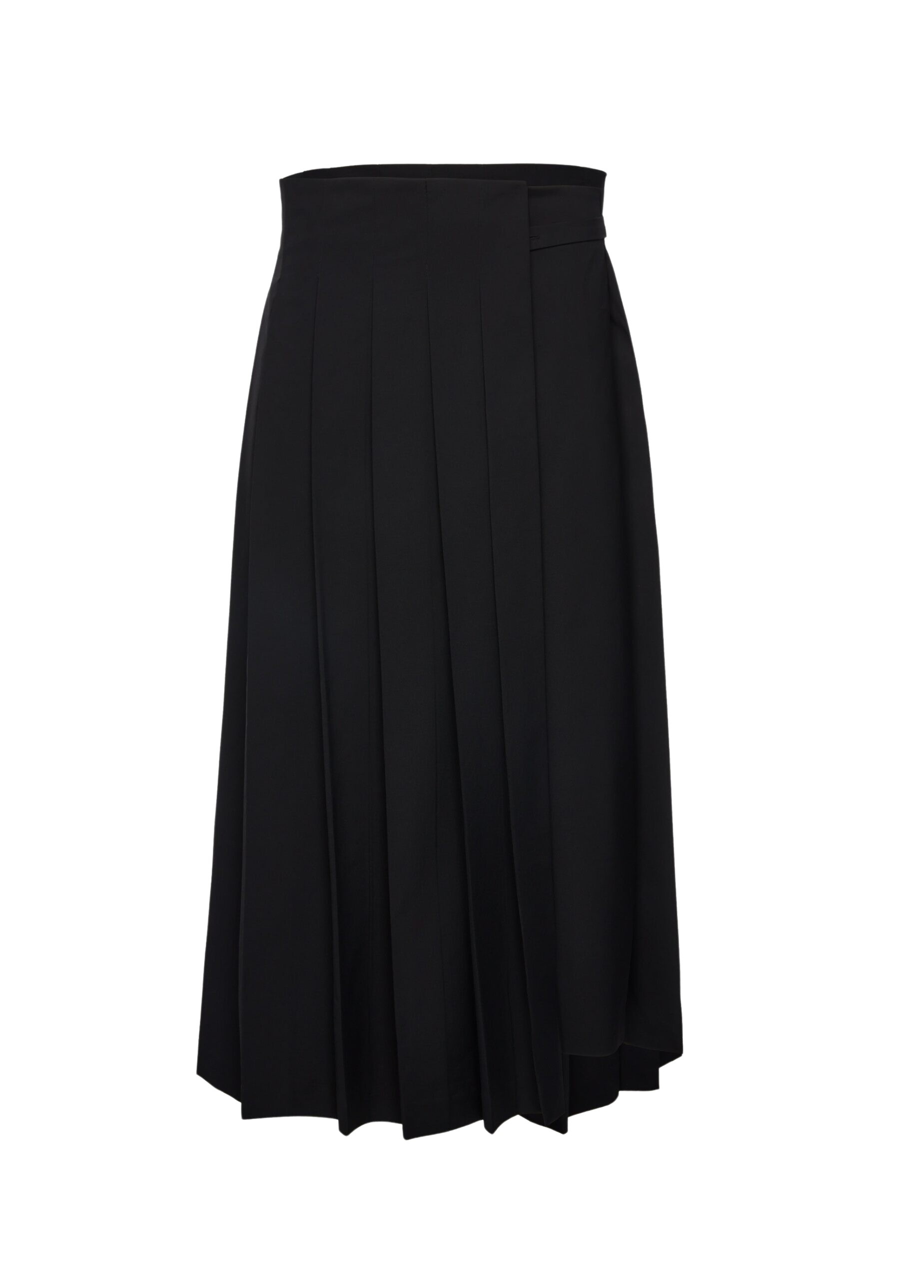 Magda Butrym Long pleated wrap skirt in black