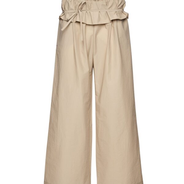Magda Butrym Low-rise ruffled waist trousers in beige