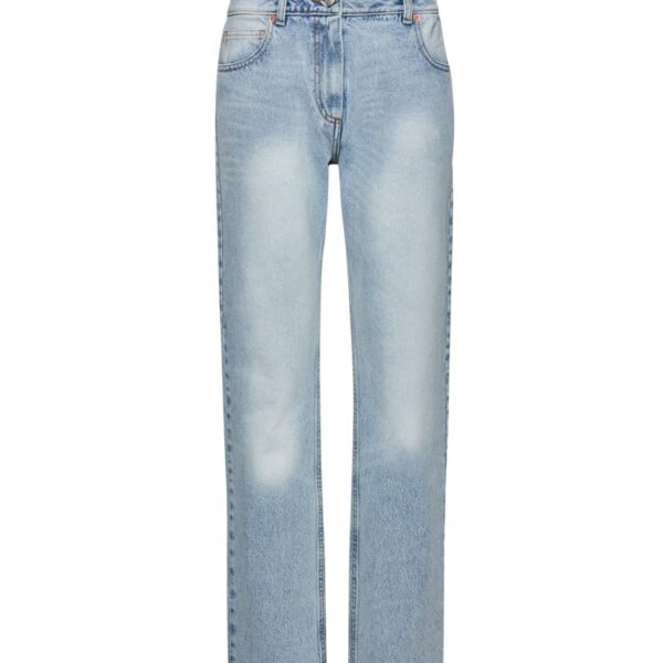 Magda Butrym Low-rise straight-leg jeans in light blue