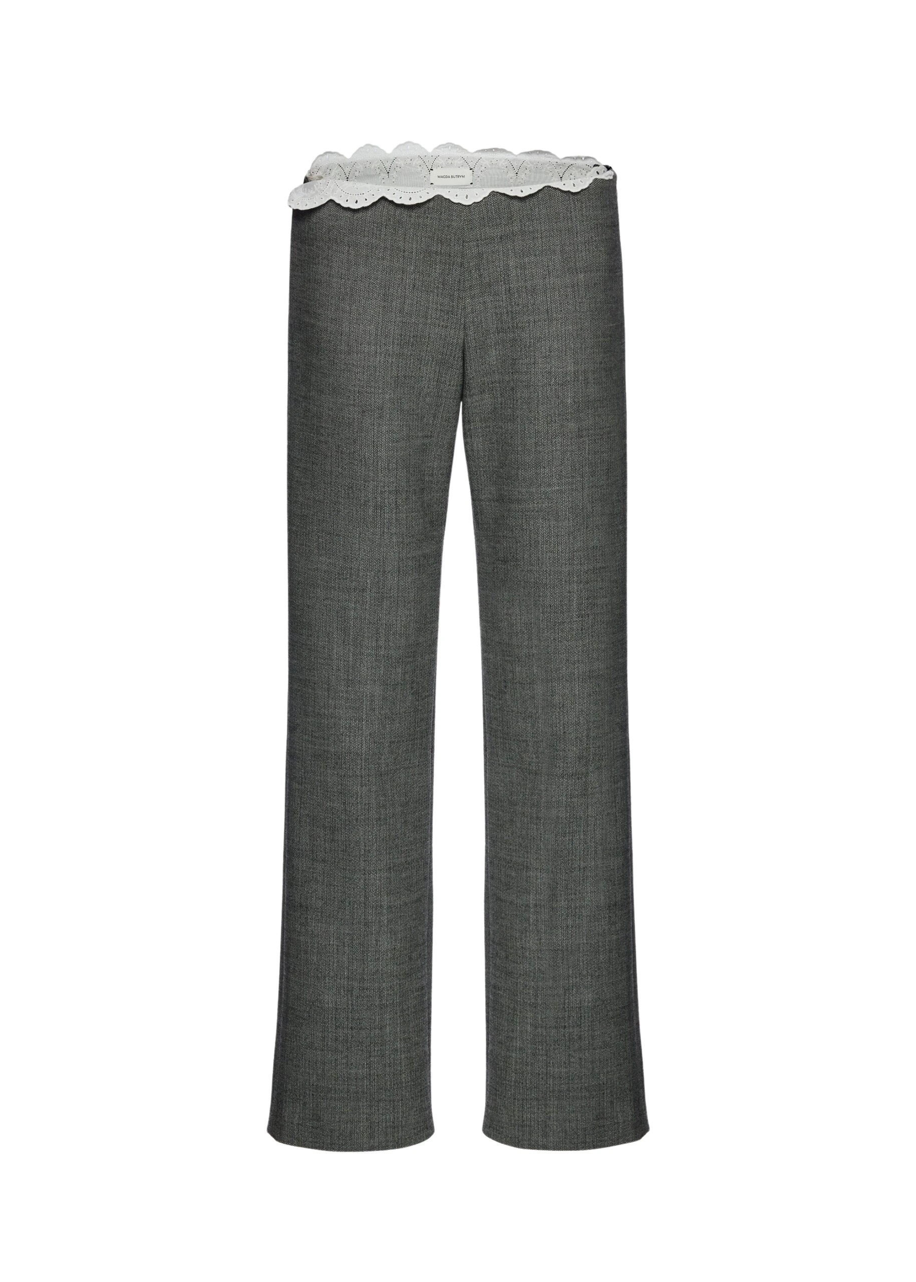 Magda-Butrym-Low-rise-wool-trousers-with-lace-waistband-in-grey-scaled48323_nobg Magda Butrym Low-rise wool trousers with lace waistband in grey