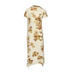 Magda Butrym Midi dress with scarf detail in cream floral print