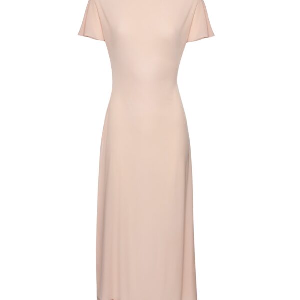 Magda Butrym Midi dress with scarf detail in light pink