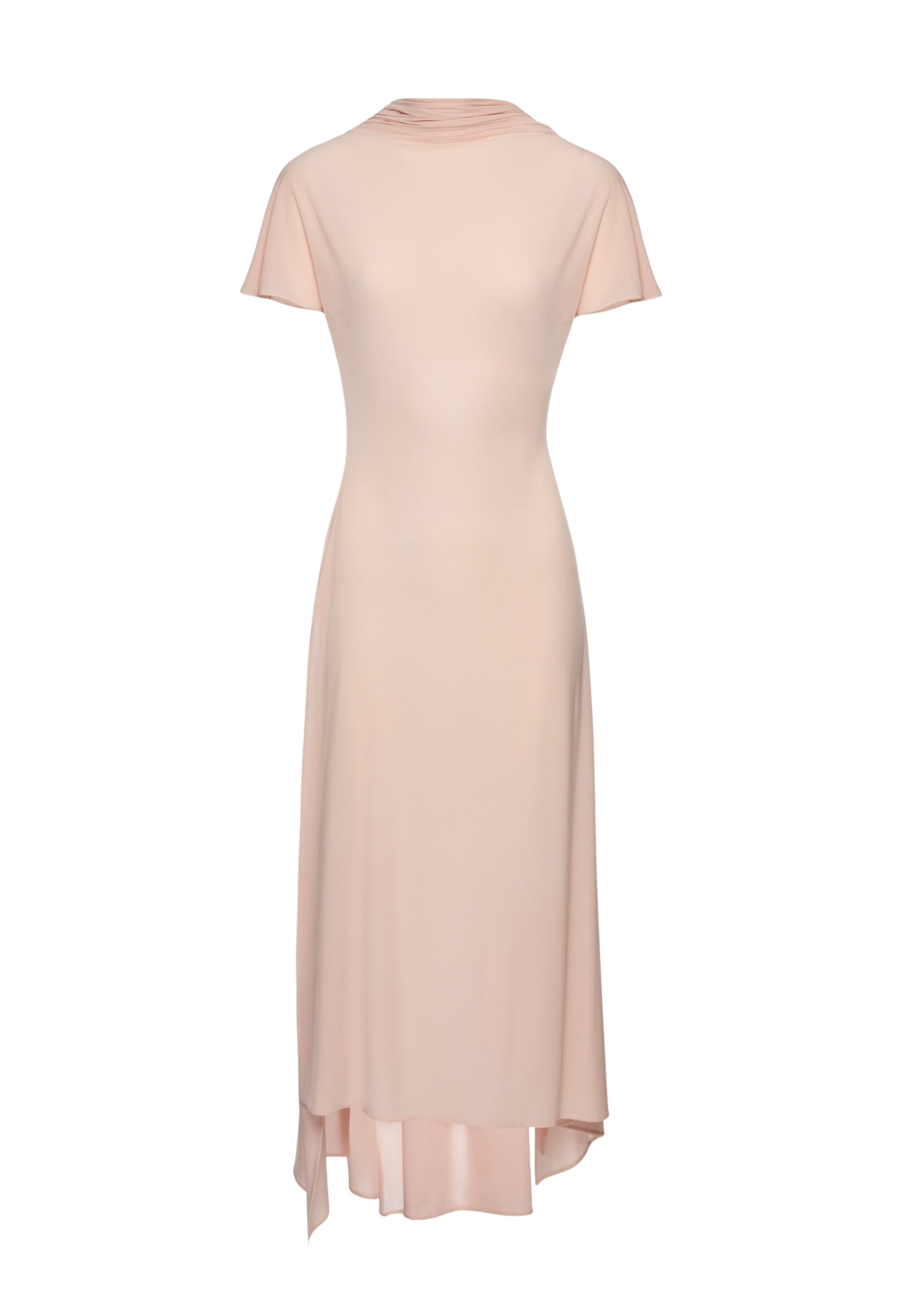 Magda Butrym Midi dress with scarf detail in light pink
