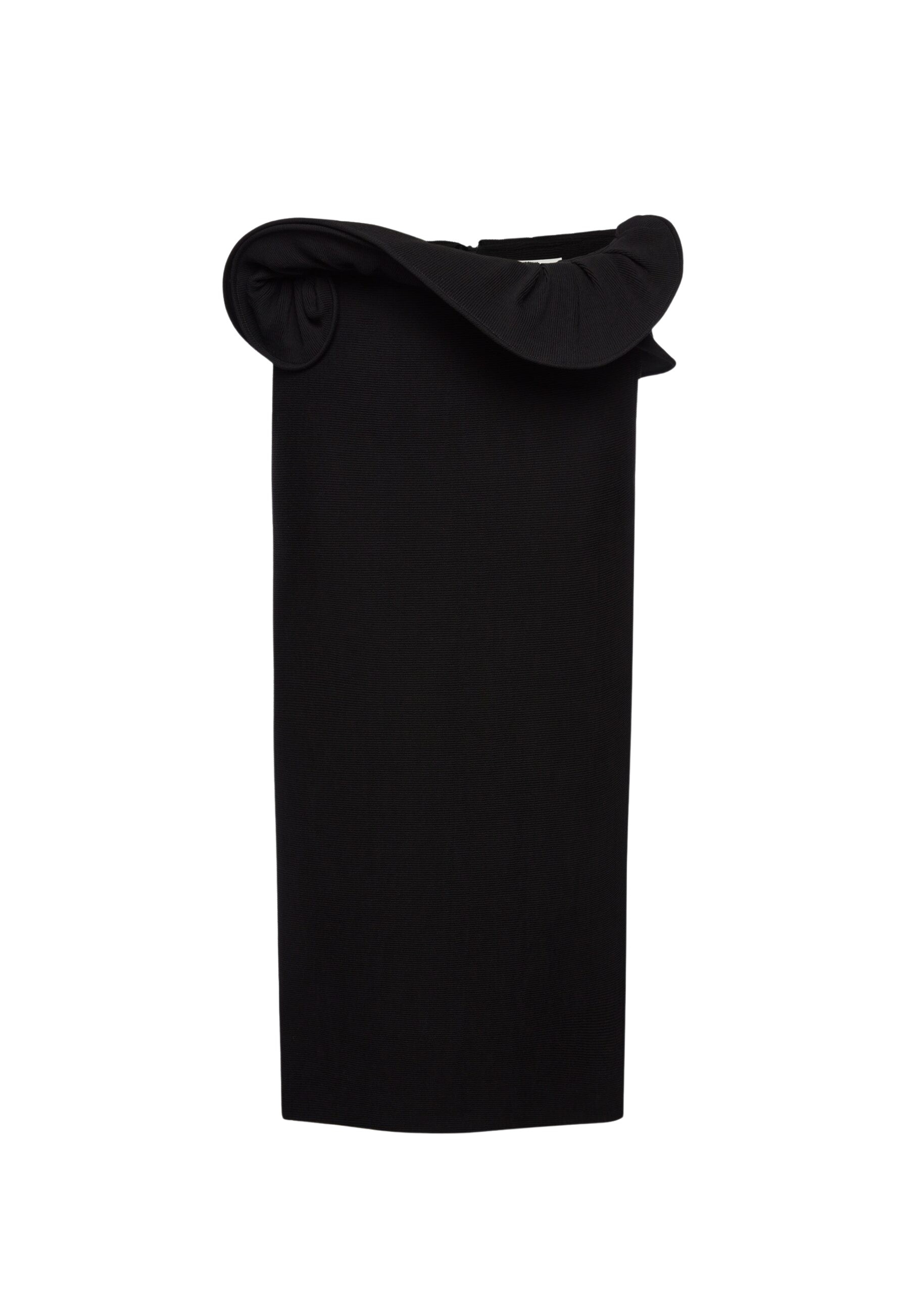 Magda Butrym Midi skirt with hand-twisted flower detail in black