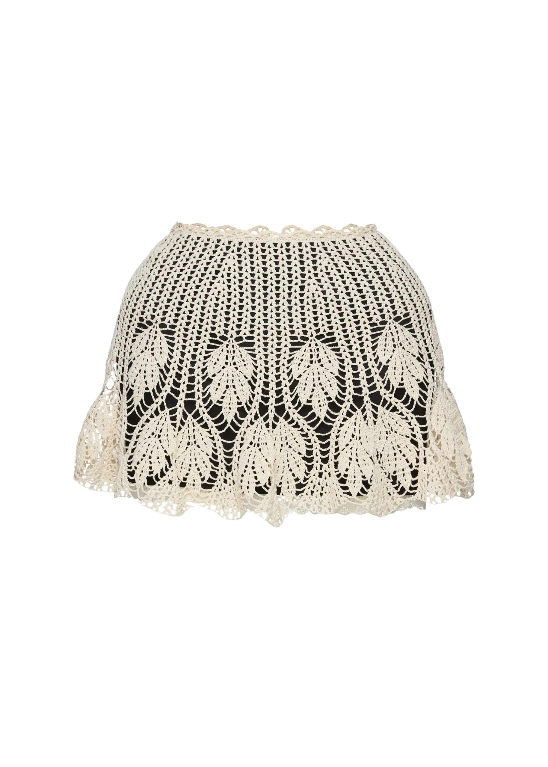 Magda-Butrym-Mini-skirt-with-crochet-overlay-in-cream-scaled16620_nobg Magda Butrym Mini skirt with crochet overlay in cream