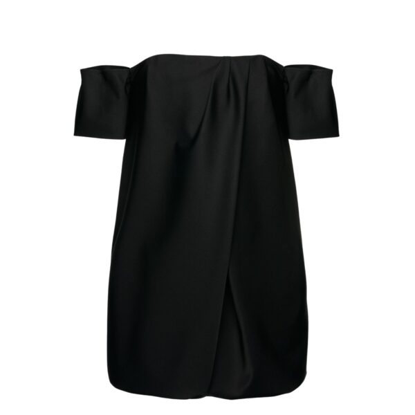 Magda Butrym Off shoulder bubble mini dress in black