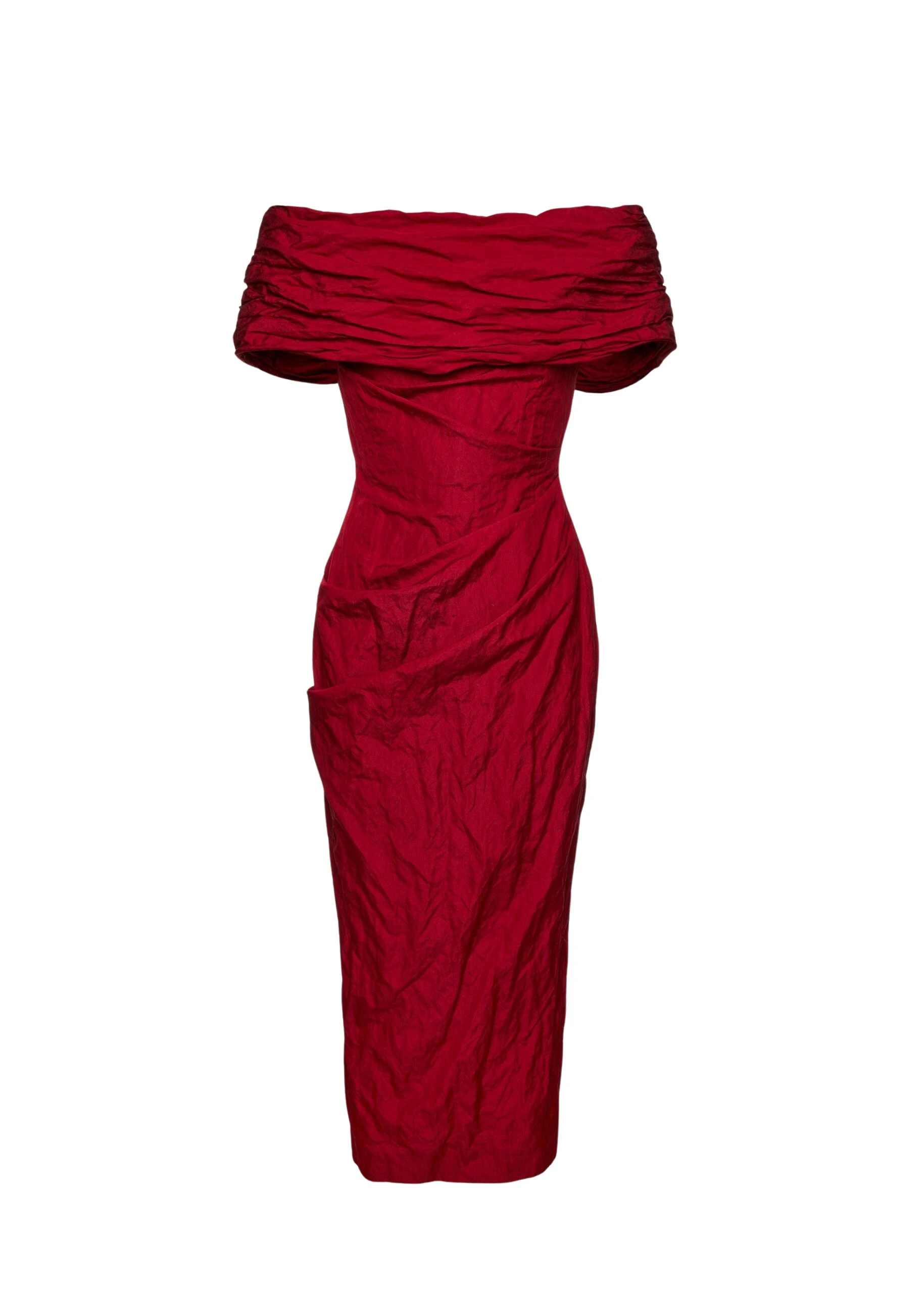 Magda-Butrym-Off-shoulder-draped-midi-dress-in-red-scaled91489_nobg Magda Butrym Off-shoulder draped midi dress in red