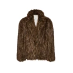 Magda Butrym Oversized faux fur jacket in brown