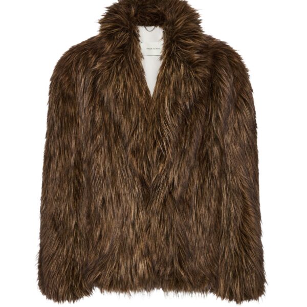 Magda Butrym Oversized faux fur jacket in brown