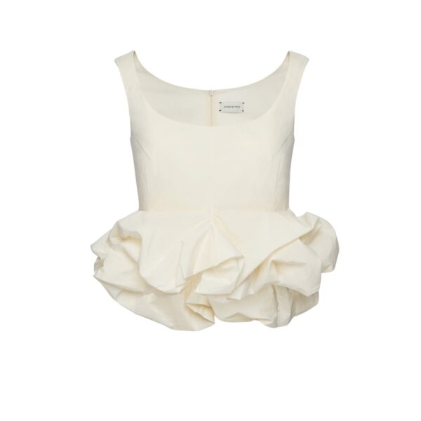 Magda Butrym Peplum tank blouse in cream