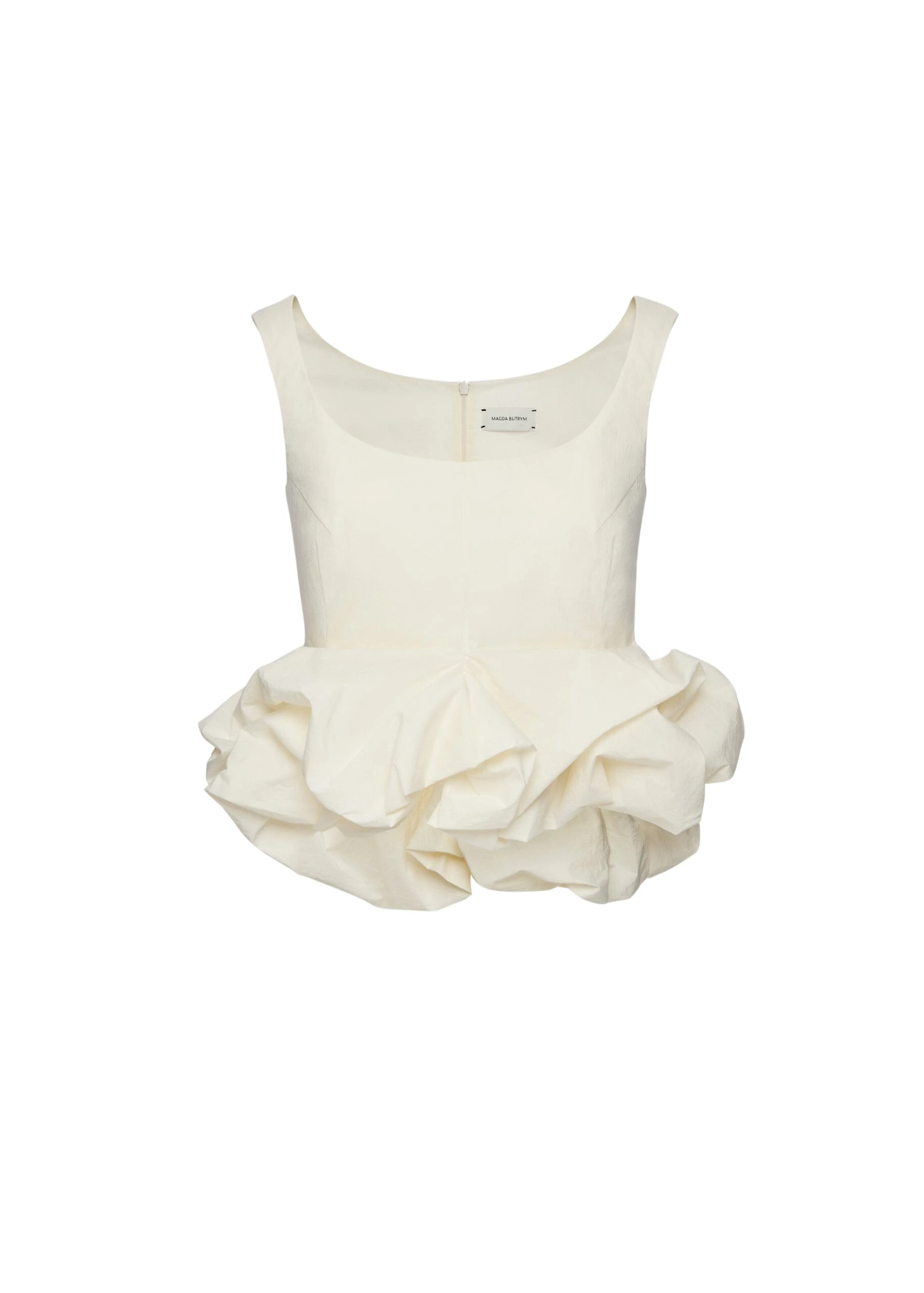 Magda Butrym Peplum tank blouse in cream