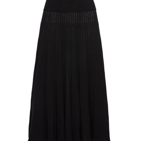 Magda Butrym Pleated knit skirt in black