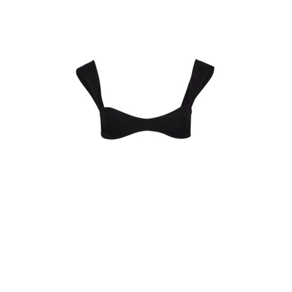 Magda Butrym Retro bustier swim top in black