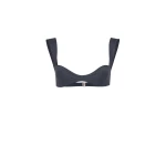 Magda Butrym Retro bustier swim top in grey