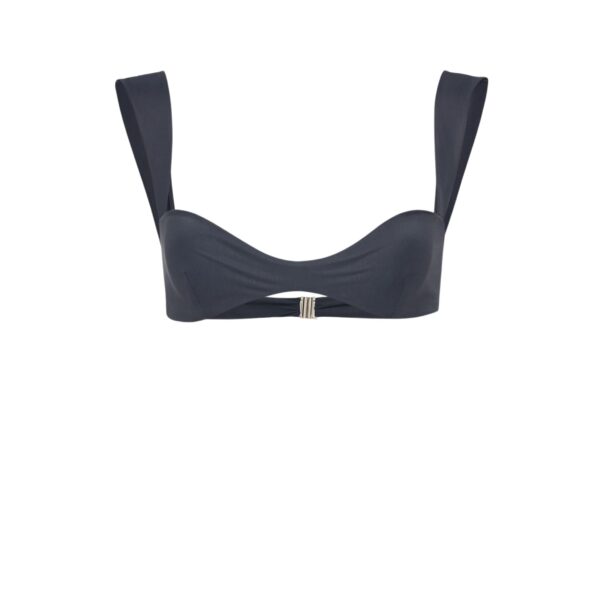 Magda Butrym Retro bustier swim top in grey