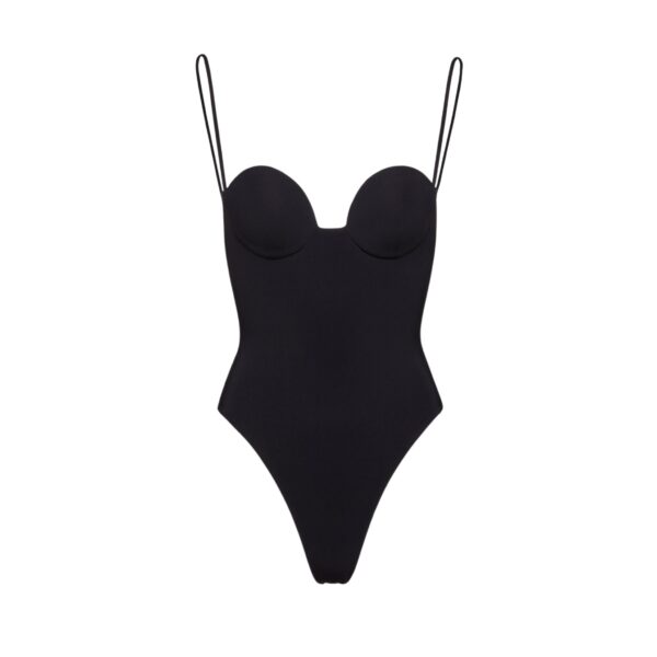 Magda Butrym Retro bustier swimsuit in black