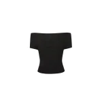 Magda Butrym Reversible off-shoulder knit top in black