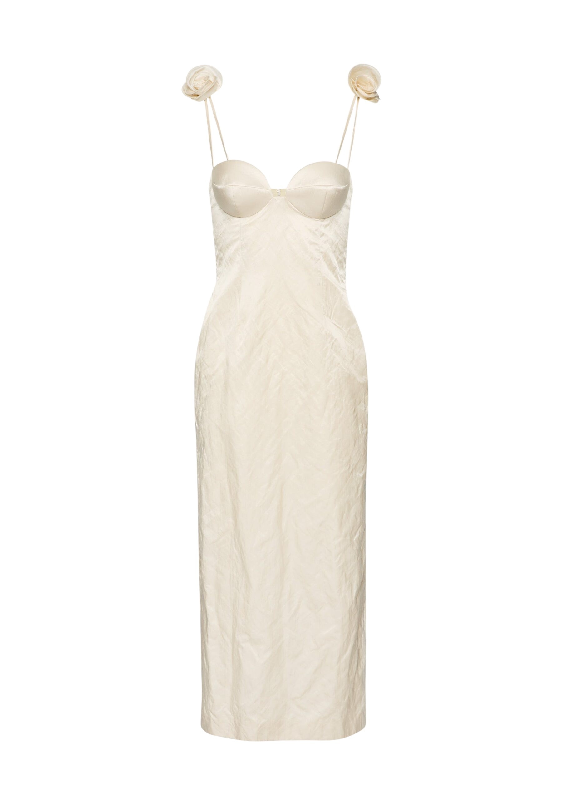 Magda Butrym Rosette bustier midi dress in cream