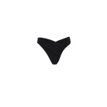 Magda Butrym Ruched asymmetric swim bottom in black