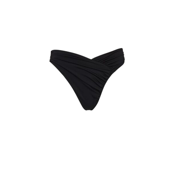 Magda Butrym Ruched asymmetric swim bottom in black