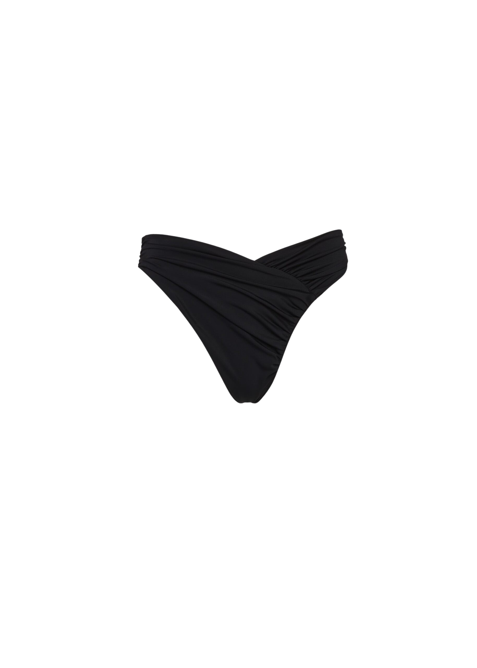Magda Butrym Ruched asymmetric swim bottom in black