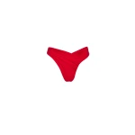 Magda Butrym Ruched asymmetric swim bottom in red