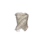 Magda Butrym Ruched checkered bandeau top in cream