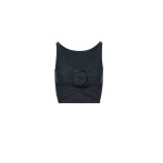 Magda Butrym Ruched flower swim top in grey