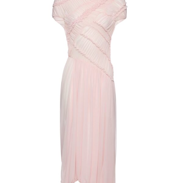 Magda Butrym Ruched muslin midi dress in pink
