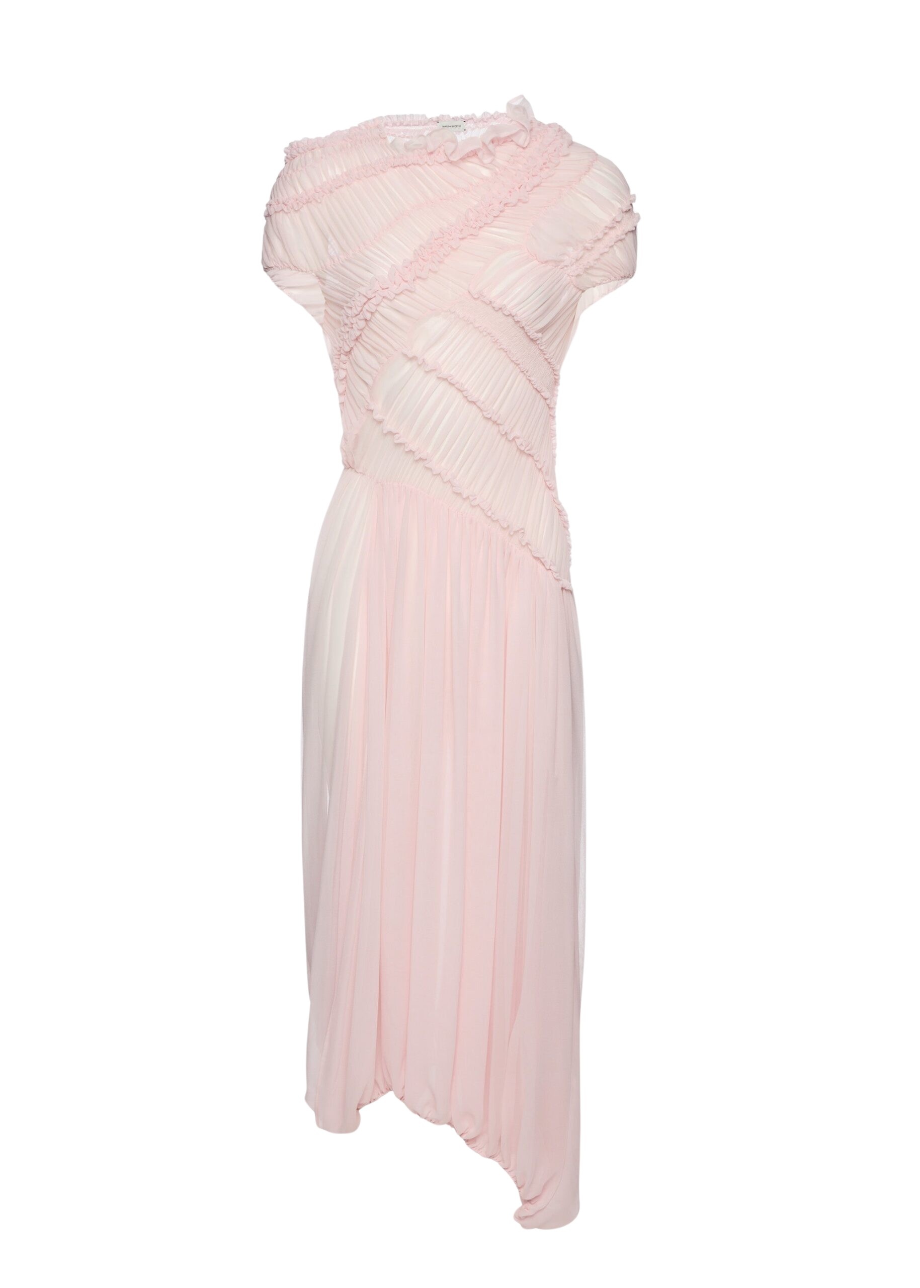 Magda Butrym Ruched muslin midi dress in pink