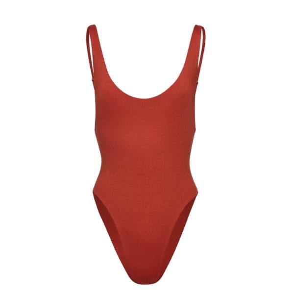 Magda Butrym Scoop neck swimsuit in orange
