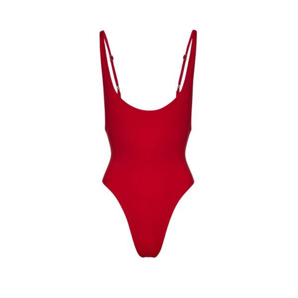 Magda Butrym Scoop neck swimsuit in red