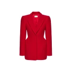 Magda Butrym Sculpted wool hourglass blazer in red