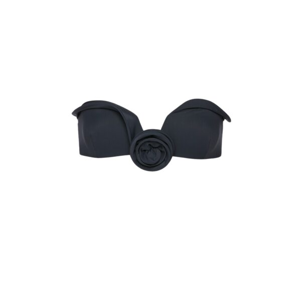 Magda Butrym Sculptural bandeau swim top in grey