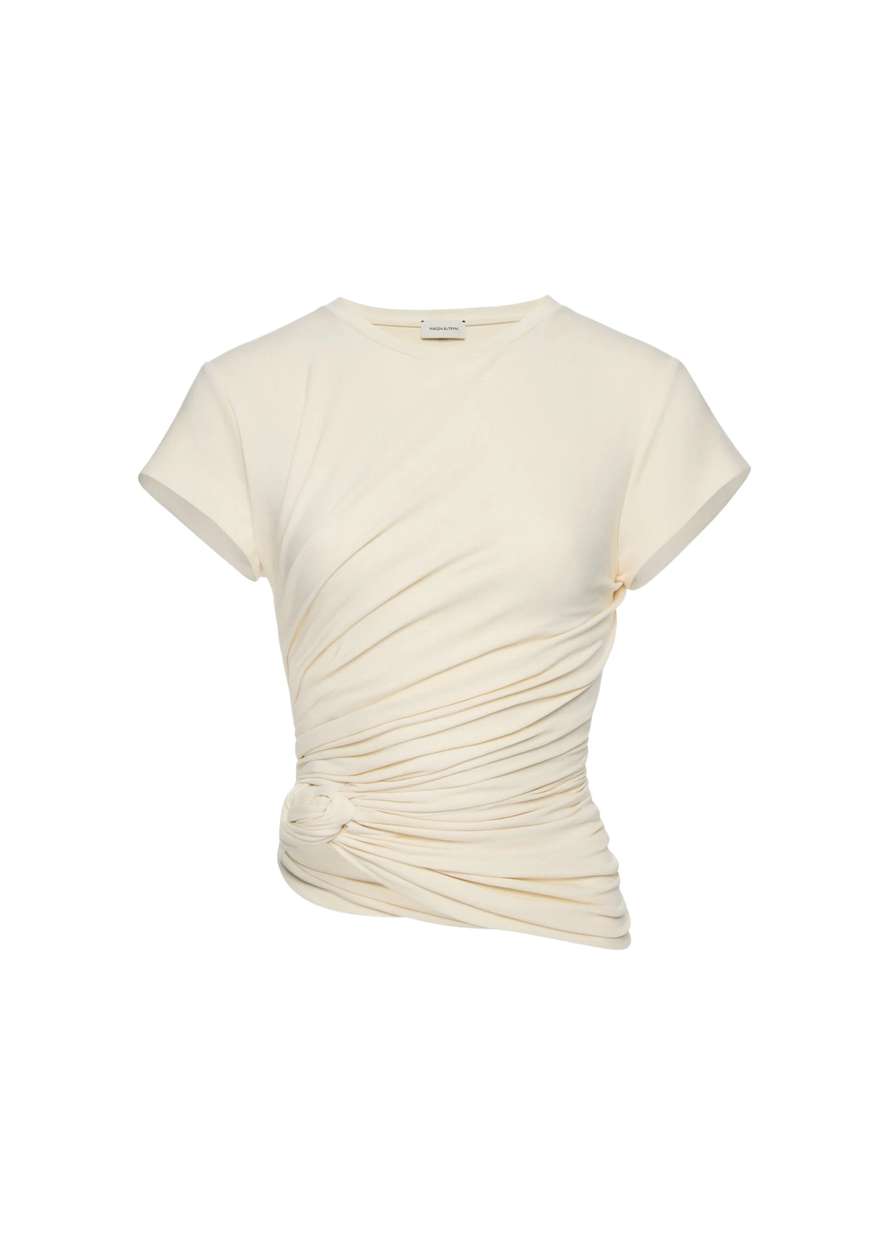 Magda-Butrym-Side-knot-draped-t-shirt-in-cream-scaled70122_nobg Magda Butrym Side-knot draped t-shirt in cream
