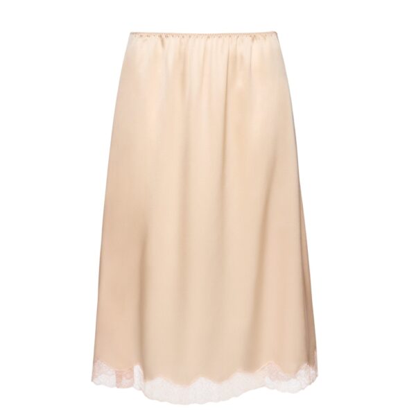 Magda Butrym Silk lace-trim slip skirt in peach