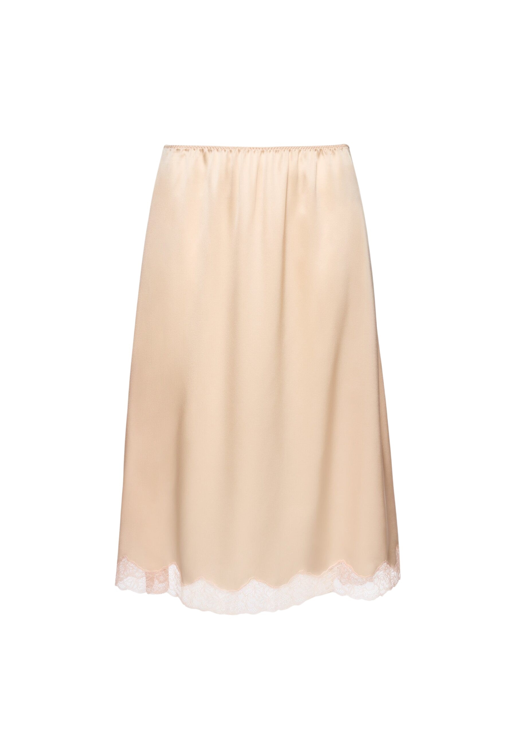Magda Butrym Silk lace-trim slip skirt in peach
