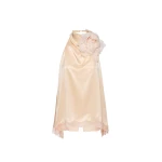 Magda Butrym Silk open-back lace-trim blouse in peach