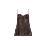 Magda Butrym Silk rose camisole in brown