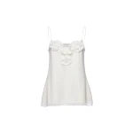 Magda Butrym Silk rose camisole in white