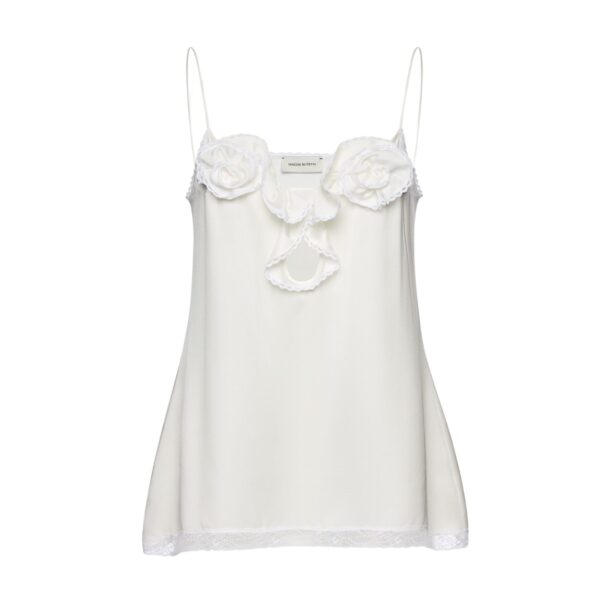 Magda Butrym Silk rose camisole in white