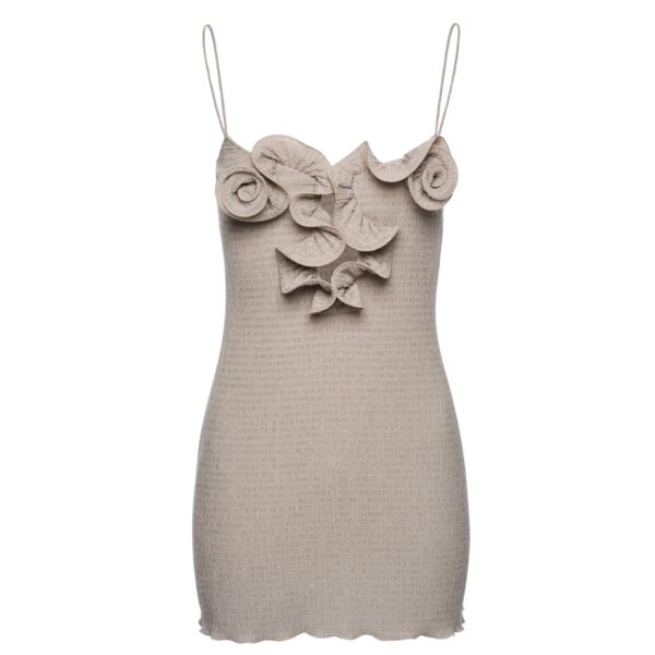 Magda Butrym Sleeveless crepe beach mini dress in light brown