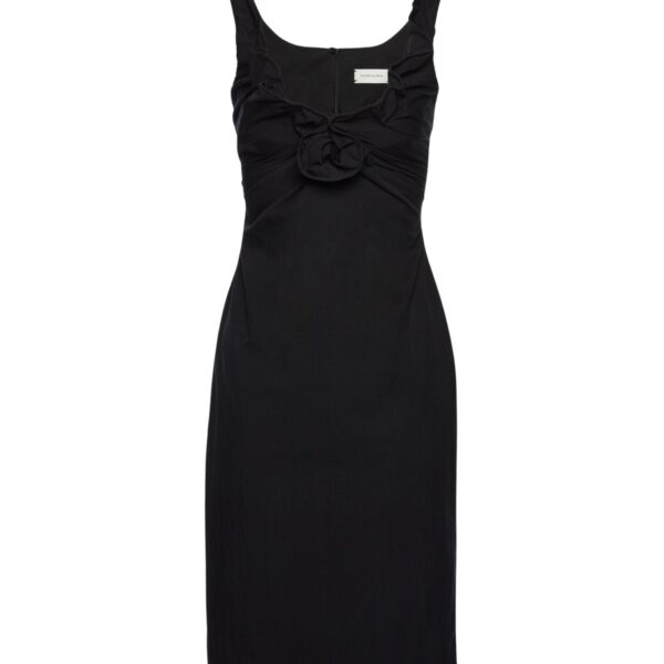 Magda Butrym Sleeveless dress with draped neckline in black