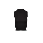 Magda Butrym Sleeveless ribbed knit top in black