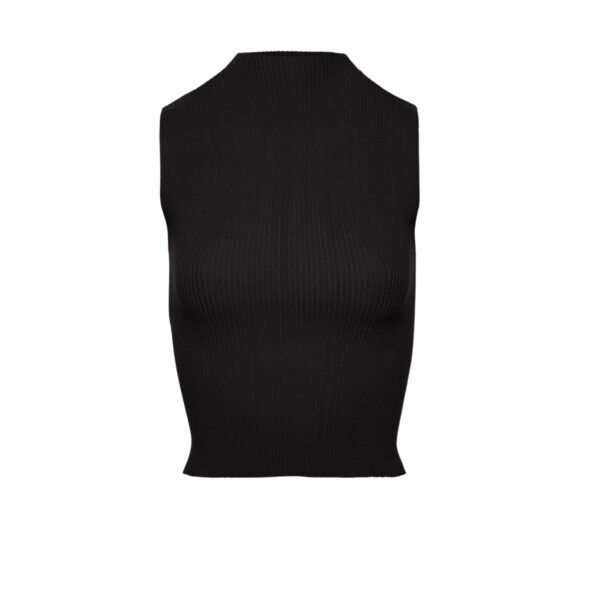 Magda Butrym Sleeveless ribbed knit top in black