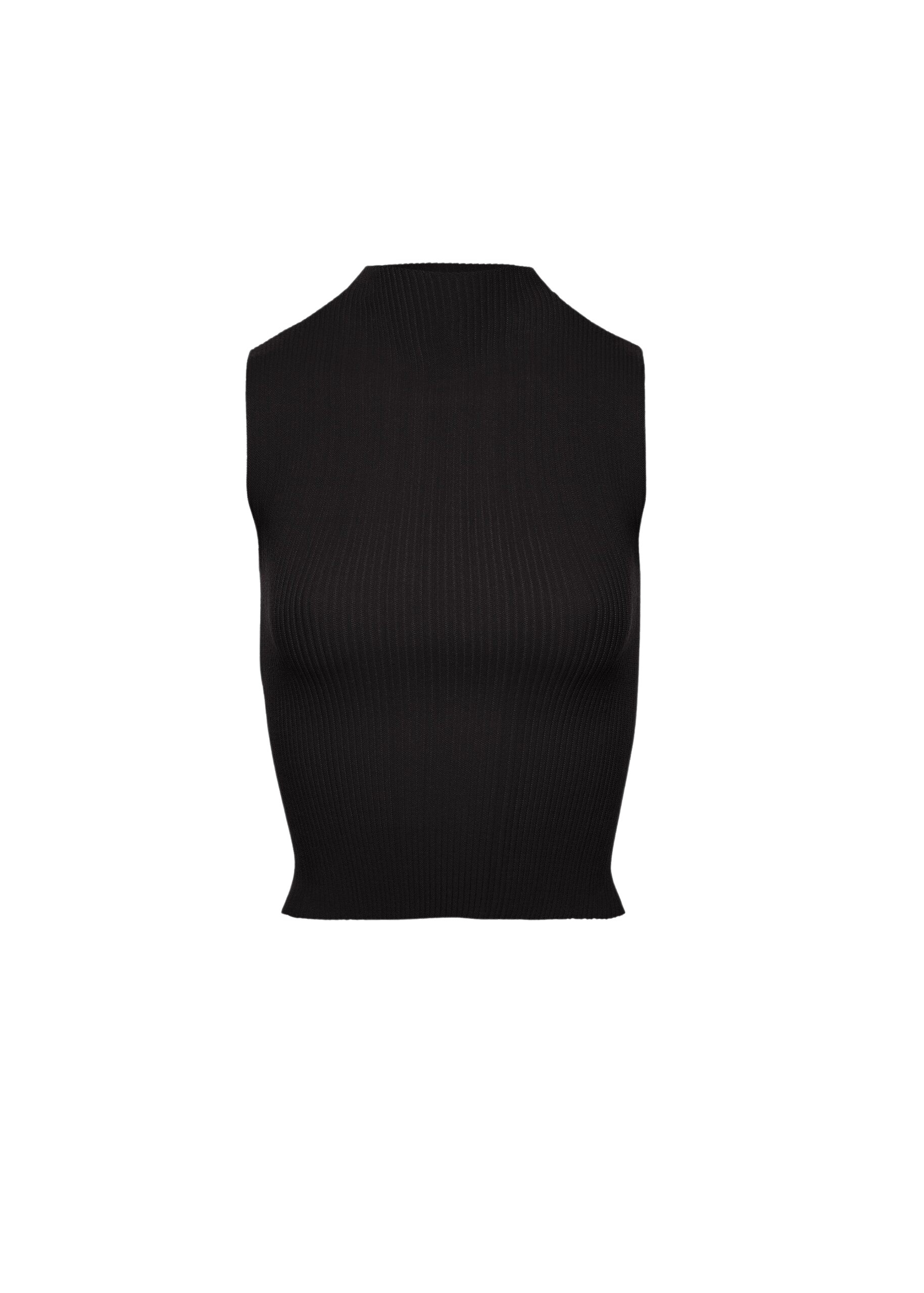 Magda Butrym Sleeveless ribbed knit top in black