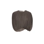 Magda Butrym Sleeveless ruched bubble top in brown